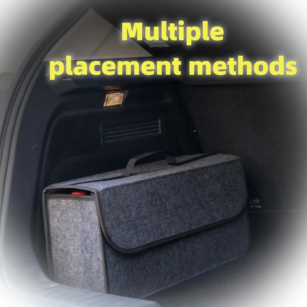Car Trunk Soft Organizer Felt Storage Box Accessories Large anti Slip Compartment Boot Storage Organizer Tool Car Storage Bag