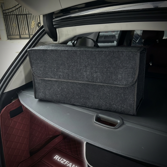 Car Trunk Soft Organizer Felt Storage Box Accessories Large anti Slip Compartment Boot Storage Organizer Tool Car Storage Bag