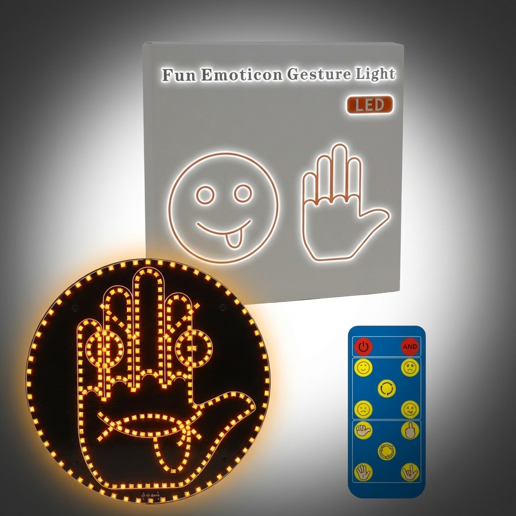 Creative Fun Three Models Gesture Lamp Car Interior Rear Windshield LED Hand Gesture Sign Middle Finger Sign Warning Brake Light